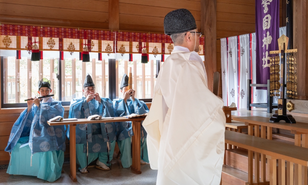 Gokito (prayer ceremony) with gagaku